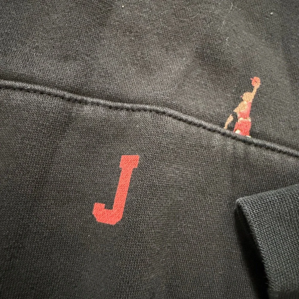 Jordan Hoodie Men Large Black All Over Print Jumpman Michael Jordan Pullover